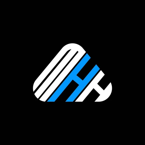 Logo Lettera Mhh Design Creativo Con Grafica Vettoriale Logo Semplice — Vettoriale Stock