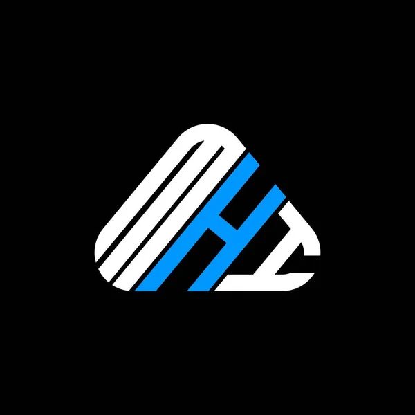 Mhi Harf Logosu Tasarımı Vektör Grafik Mhi Basit Modern Logo — Stok Vektör