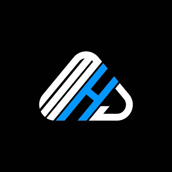 Mhj Carta Logotipo Design Criativo Com Vetor Gráfico Logotipo Simples — Vetor de Stock