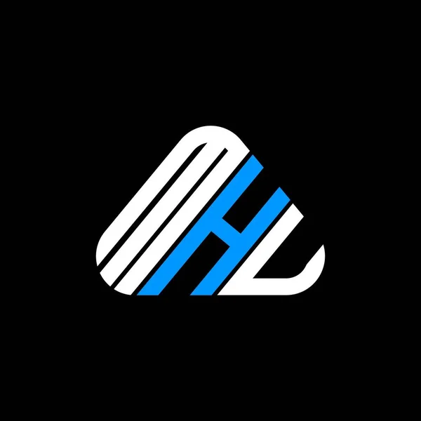 Mhu Harf Logosu Tasarımı Vektör Grafik Mhu Basit Modern Logo — Stok Vektör