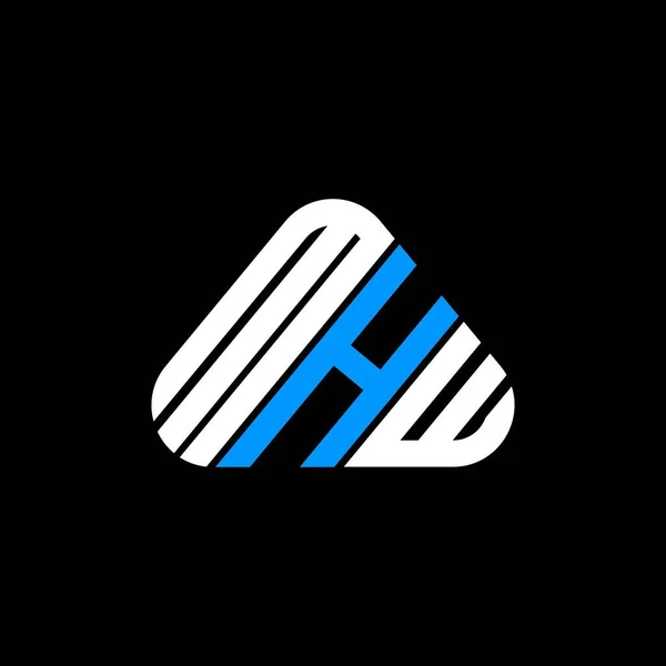 Mhw Harf Logosu Tasarımı Vektör Grafik Mhw Basit Modern Logo — Stok Vektör