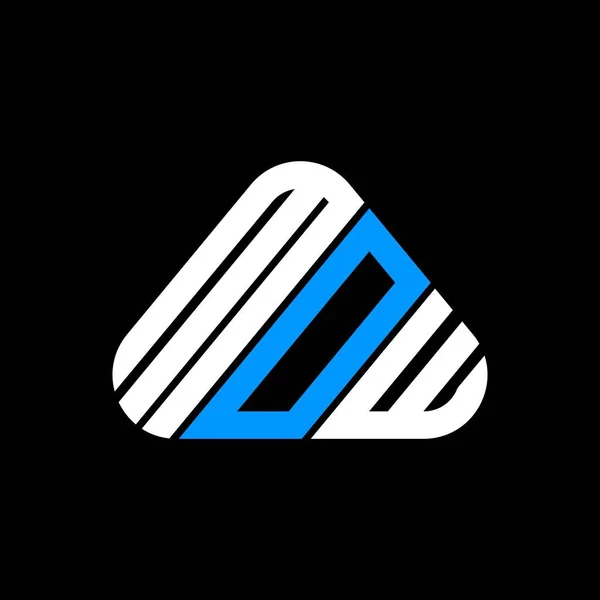 Mow Harf Logosu Tasarımı Vektör Grafik Mow Basit Modern Logo — Stok Vektör