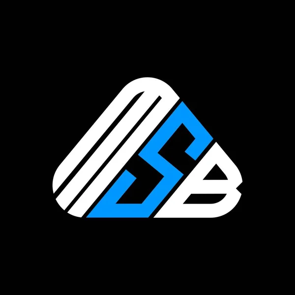 Msb Letter Logo Creatief Design Met Vector Grafisch Msb Eenvoudig — Stockvector