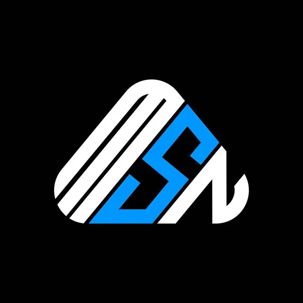 Logo Literowe Msn Kreatywny Design Grafiką Wektorową Proste Nowoczesne Logo — Wektor stockowy