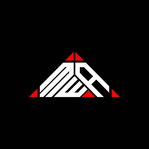 Mwa Harf Logosu Tasarımı Vektör Grafik Mwa Basit Modern Logo — Stok Vektör