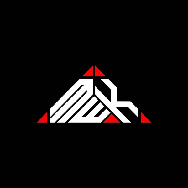 Mwk Harf Logosu Tasarımı Vektör Grafik Mwk Basit Modern Logo — Stok Vektör