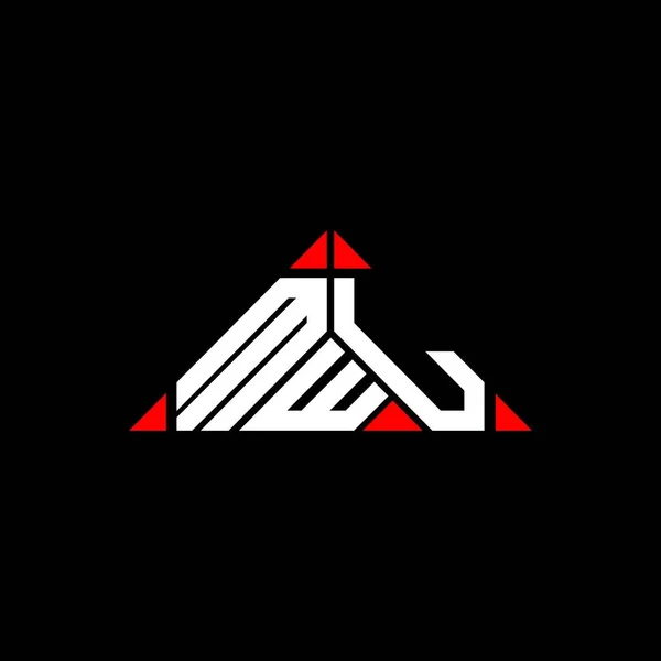 Mwl Harf Logosu Tasarımı Vektör Grafik Mwl Basit Modern Logo — Stok Vektör