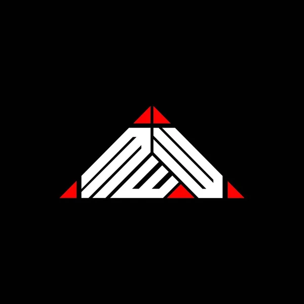 Mww Harf Logosu Tasarımı Vektör Grafik Mww Basit Modern Logo — Stok Vektör