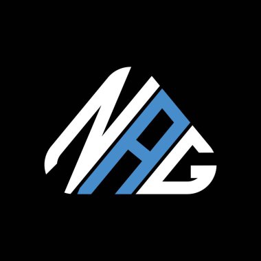 NAG harfli yaratıcı logo, vektör grafikli, NAG basit ve modern logolu..