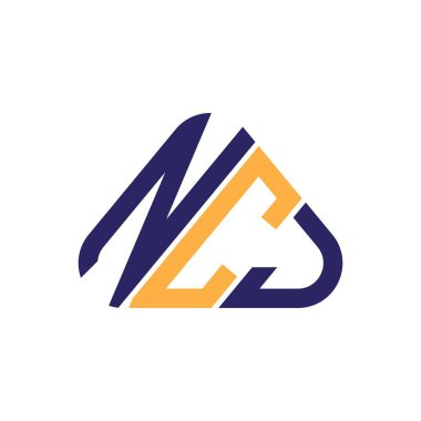 NCJ harf logosu tasarımı vektör grafik, NCJ basit ve modern logo.
