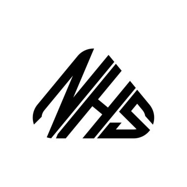 NHS harf logosu tasarımı vektör grafik, NHS basit ve modern logo.