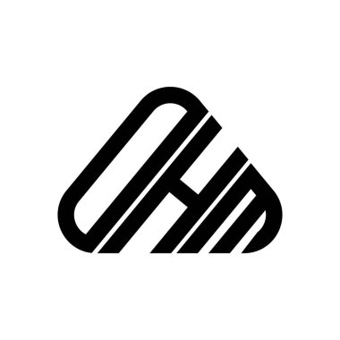 OHM harf logosu yaratıcı tasarım vektör grafik, OHM basit ve modern logo.