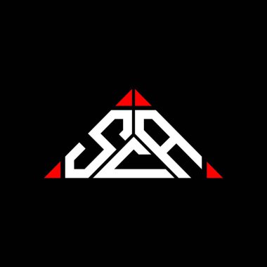 SCA harf logosu tasarımı vektör grafik, SCA basit ve modern logo.