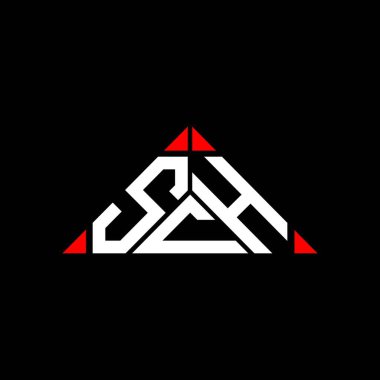 SCH harf logosu tasarımı vektör grafik, SCH basit ve modern logo.