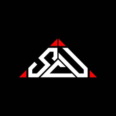 SCU harf logosu tasarımı vektör grafik, SCU basit ve modern logo.