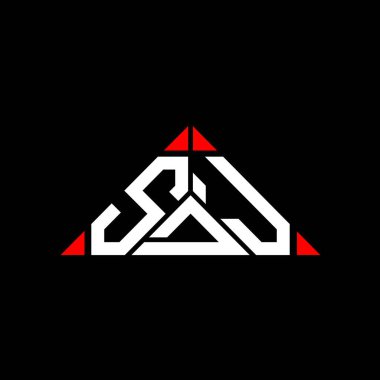 SDJ harf logosu tasarımı vektör grafik, SDJ basit ve modern logo.