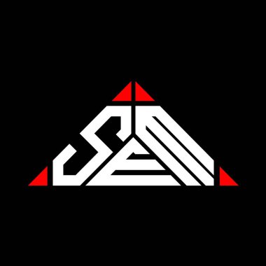 SEM harf logosu, vektör grafikli yaratıcı tasarım, SEM basit ve modern logo.