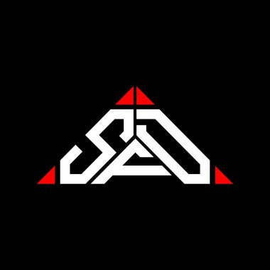 SFD harf logosu tasarımı vektör grafik, SFD basit ve modern logo.