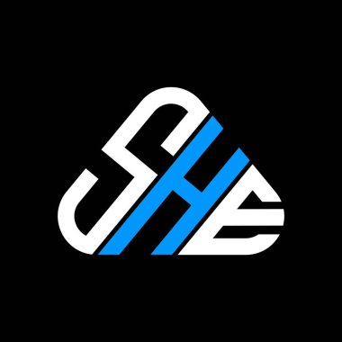 She harfinin yaratıcı logosu vektör grafik, basit ve modern logo.