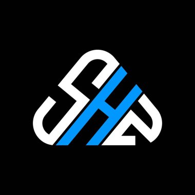 SHZ harf logosu tasarımı vektör grafik, SHZ basit ve modern logo.