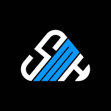 SMH harf logosu tasarımı vektör grafik, SMH basit ve modern logo.