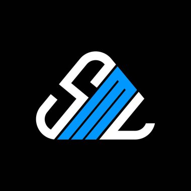 SML harf logosu tasarımı vektör grafik, SML basit ve modern logo.