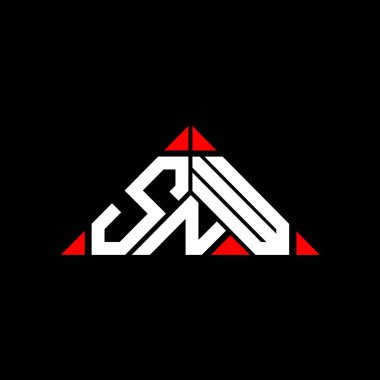 SNW harf logosu tasarımı vektör grafik, SNW basit ve modern logo.