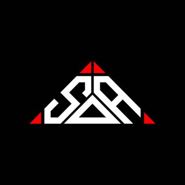 SOA harf logosu tasarımı vektör grafik, SOA basit ve modern logo.