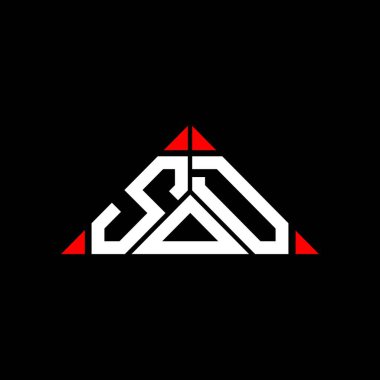 SOD harf logosu tasarımı vektör grafik, SOD basit ve modern logo.