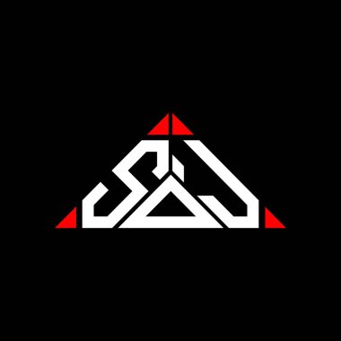 SOJ harf logosu yaratıcı tasarımı vektör grafik, SOJ basit ve modern logo.