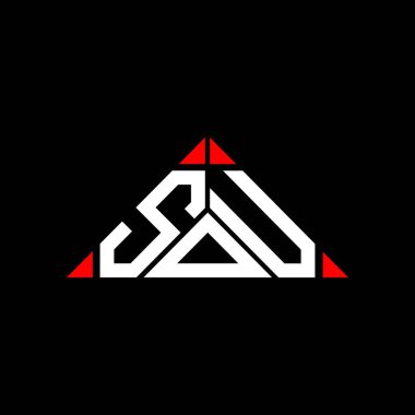 SOU harf logosu tasarımı vektör grafik, SOU basit ve modern logo.