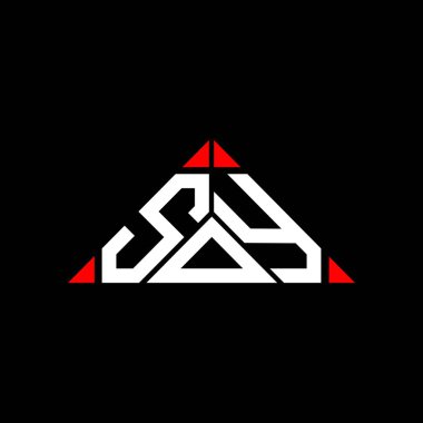 SOY harf logosu tasarımı vektör grafik, SOY basit ve modern logo.