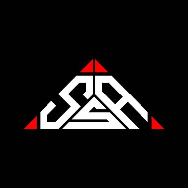 SSA harf logosu tasarımı vektör grafik, SSA basit ve modern logo.