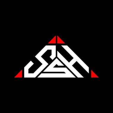 SSH harf logosu yaratıcı tasarımı vektör grafik, SSH basit ve modern logo.