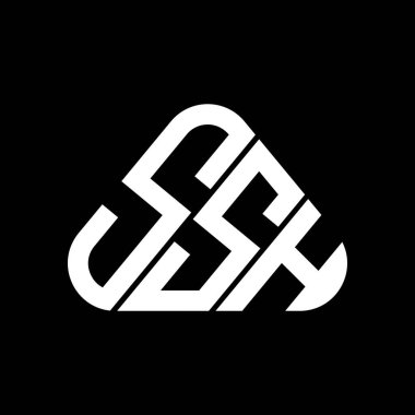 SSH harf logosu yaratıcı tasarımı vektör grafik, SSH basit ve modern logo.