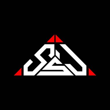 SSJ harf logosu tasarımı vektör grafik, SSJ basit ve modern logo.