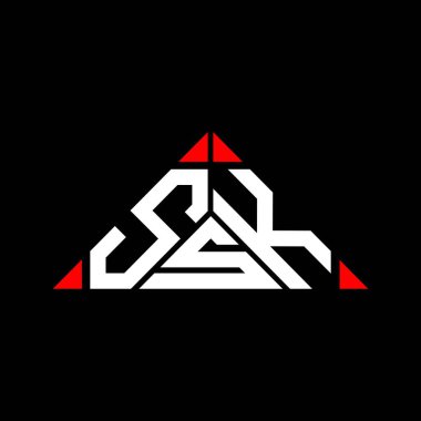 SSK harf logosu tasarımı vektör grafik, SSK basit ve modern logo.