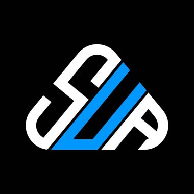 SUA harf logosu tasarımı vektör grafik, SUA basit ve modern logo.