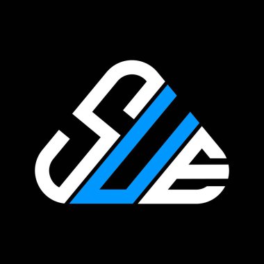 SUE harf logosu tasarımı vektör grafik, SUE basit ve modern logo.