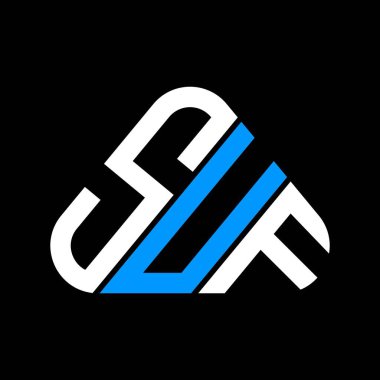 SUF harf logosu tasarımı vektör grafik, SUF basit ve modern logo.