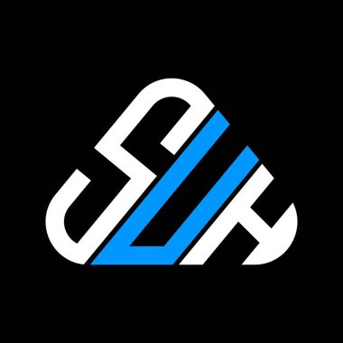 SUH harf logosu tasarımı vektör grafik, SUH basit ve modern logo.