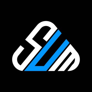 SUM harf logosu tasarımı vektör grafik, SUM basit ve modern logo.