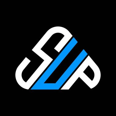 SUP harf logosu yaratıcı tasarımı vektör grafik, SUP basit ve modern logo.