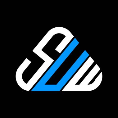 SUW harf logosu tasarımı vektör grafik, SUW basit ve modern logo.