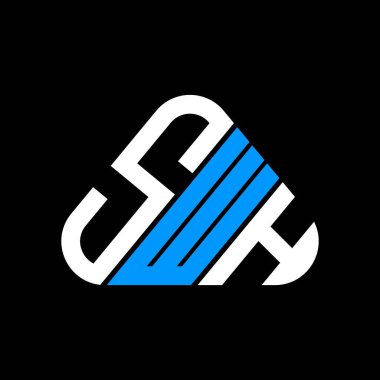 SWH harfli yaratıcı logo vektör grafikli, SWH basit ve modern logolu.