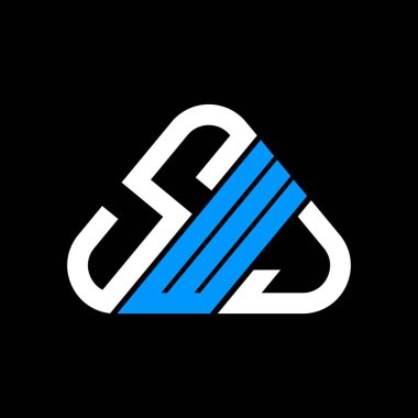 SWJ harfli yaratıcı logo vektör grafikli, SWJ basit ve modern logolu..