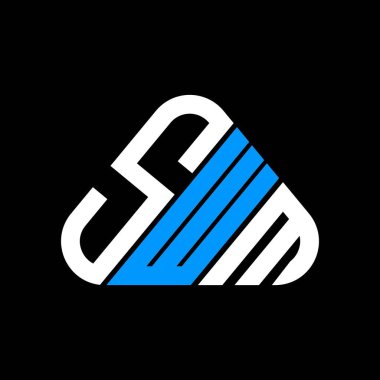 SwM harf logosu, vektör grafikli yaratıcı tasarım, SWM basit ve modern logo.