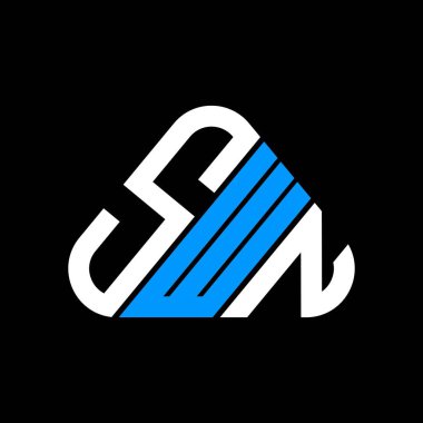 SWN harfli yaratıcı logo vektör grafikli, SWN basit ve modern logolu..