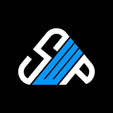 SWP harfi yaratıcı logosu vektör grafikli, SWP basit ve modern logolu..