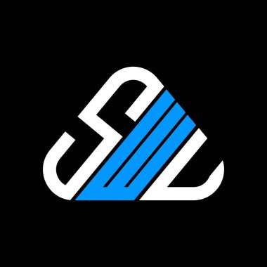 SWU harf logosu tasarımı vektör grafik, SWU basit ve modern logo.